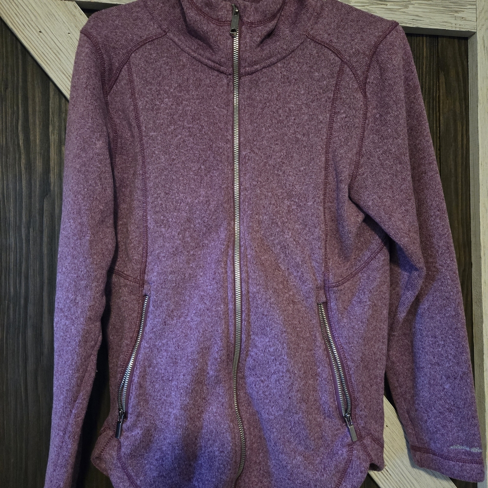 Eddie Bauer Women's Maroon Zip-Up Jacket